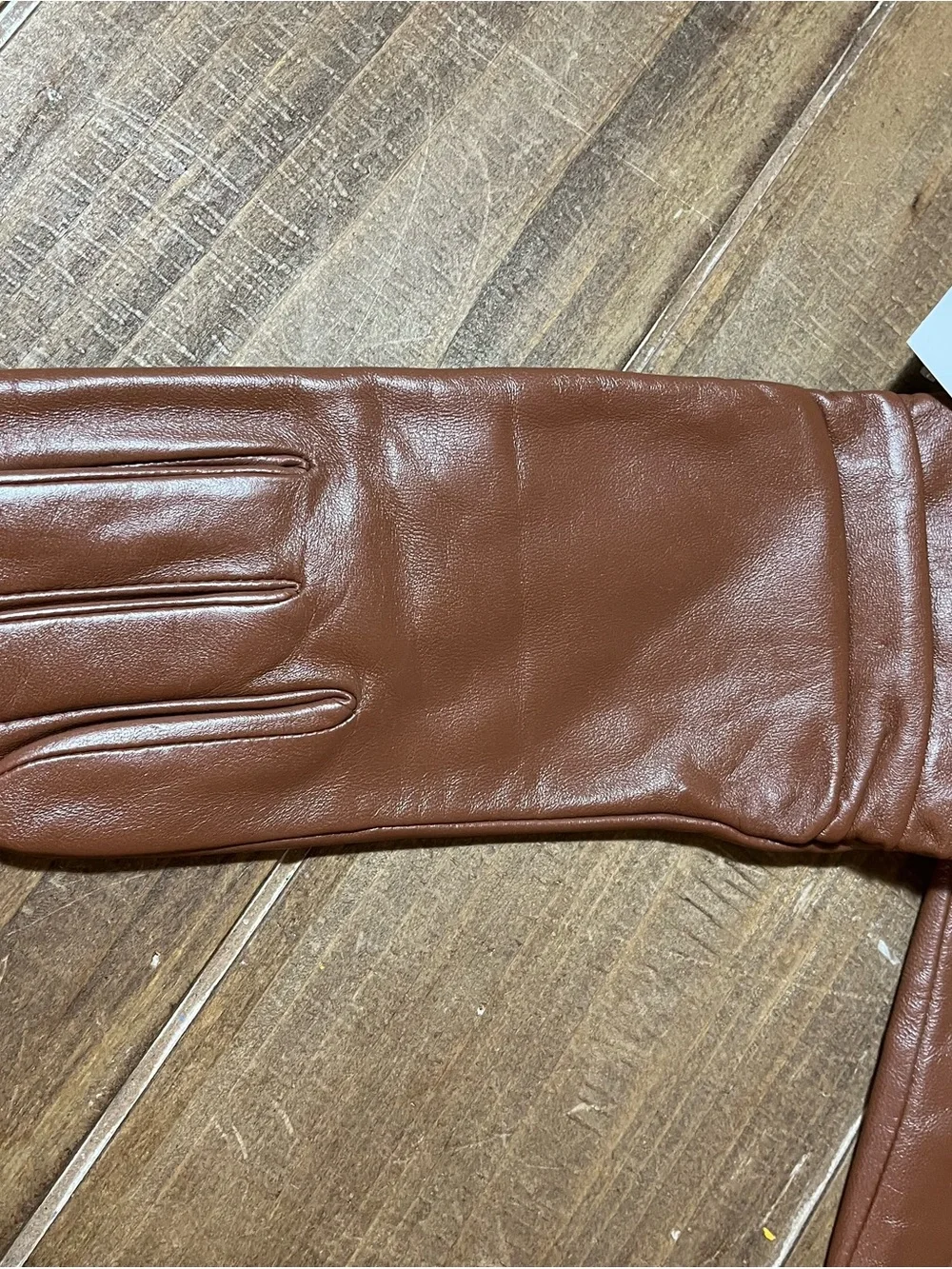Women's Leather Gloves in Chestnut Brown size Medium